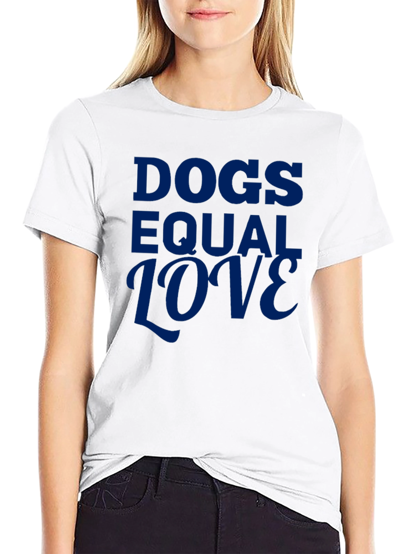 Dogs Equal Love Graphic Tee - Soft Cotton Blend
