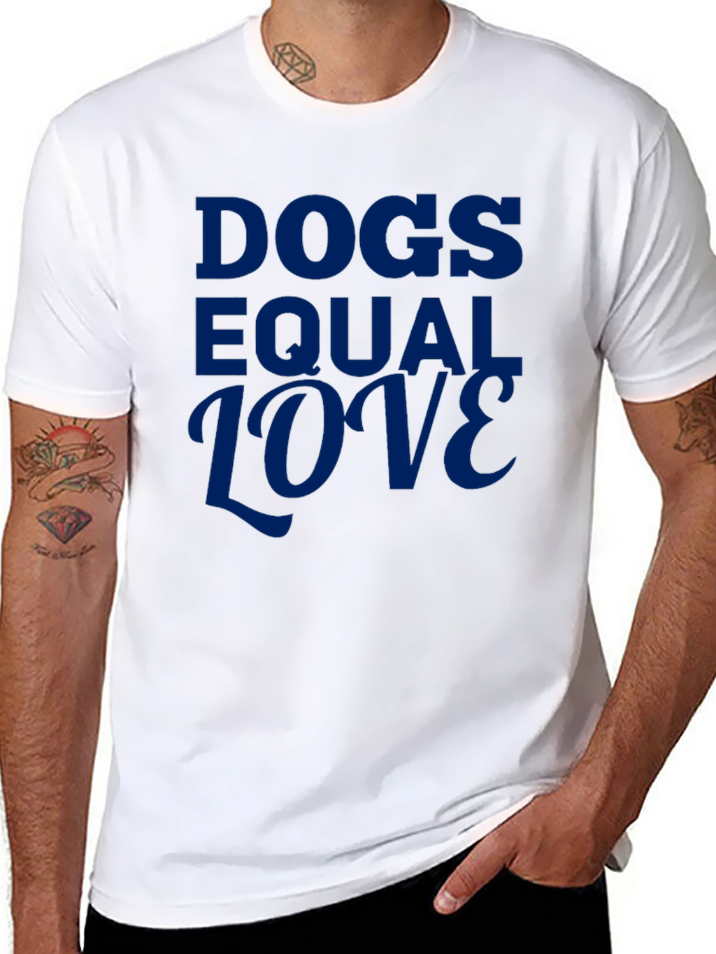 Dogs Equal Love Graphic Tee - Soft Cotton Blend