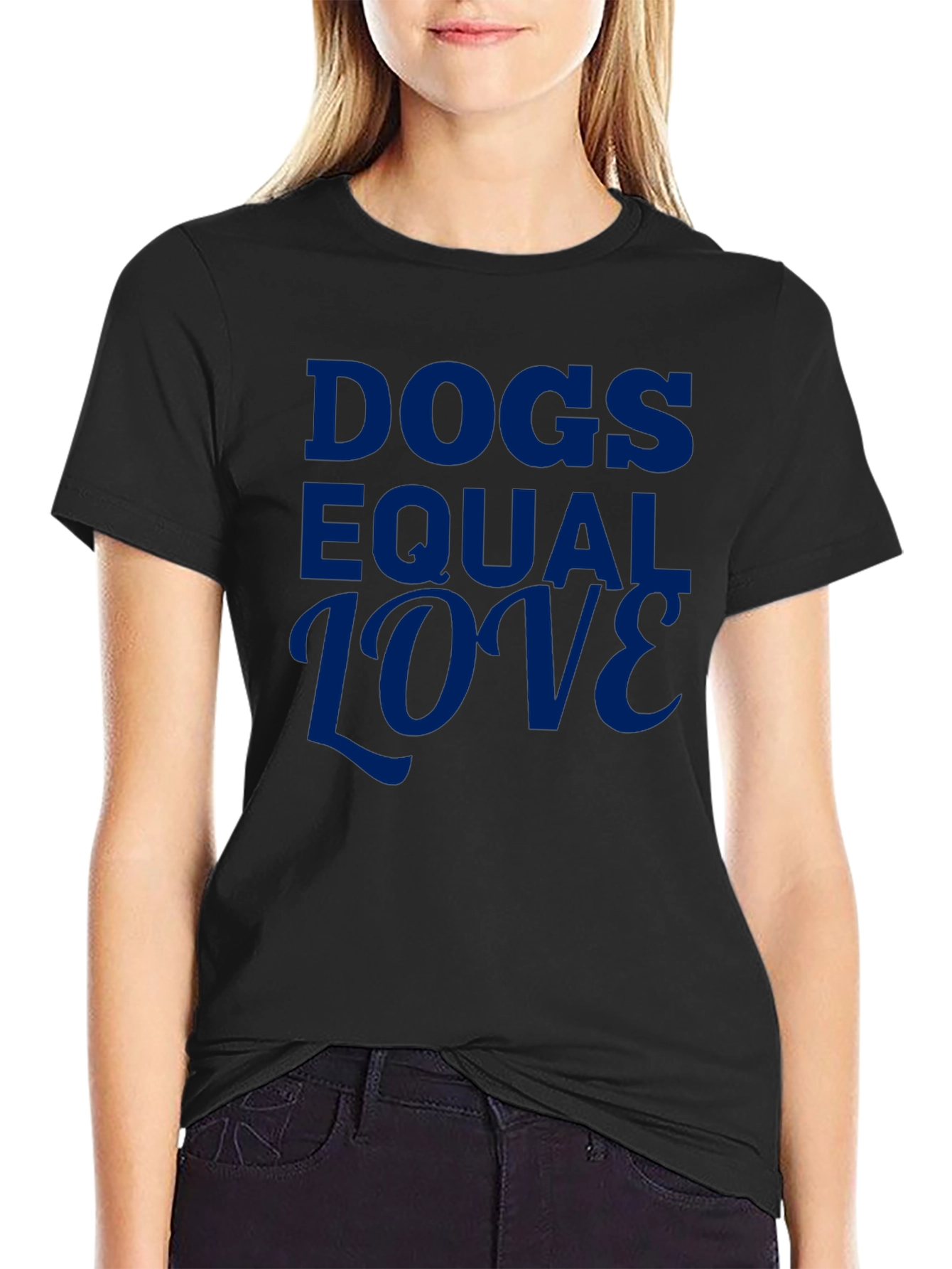 Dogs Equal Love Graphic Tee - Soft Cotton Blend