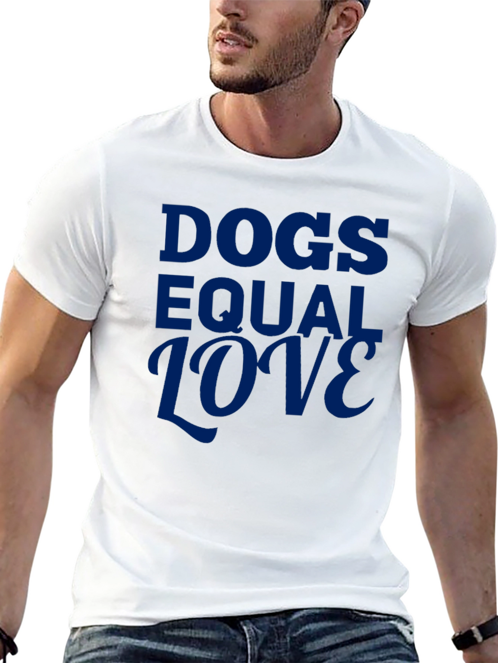 Dogs Equal Love Graphic Tee - Soft Cotton Blend
