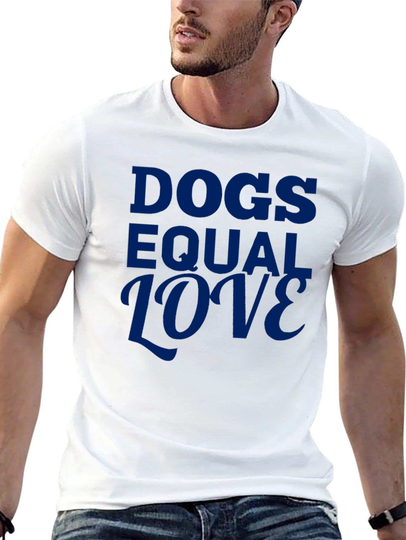 Dogs Equal Love Graphic Tee - Soft Cotton Blend