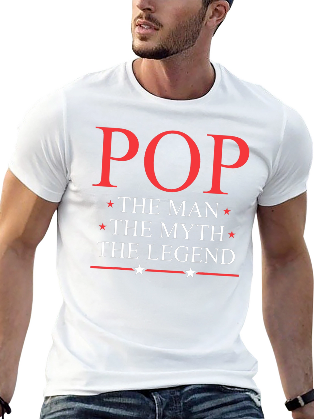 Pop The Man Myth Legend Graphic T-Shirt