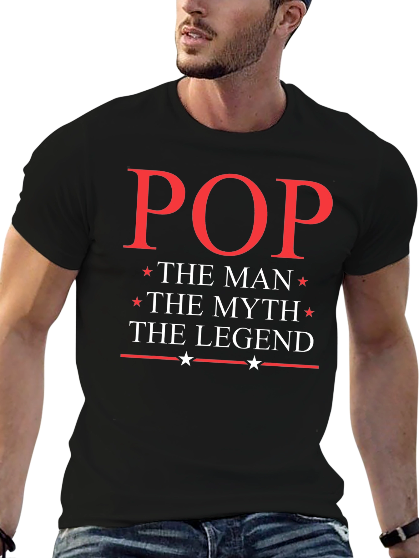Pop The Man Myth Legend Graphic T-Shirt