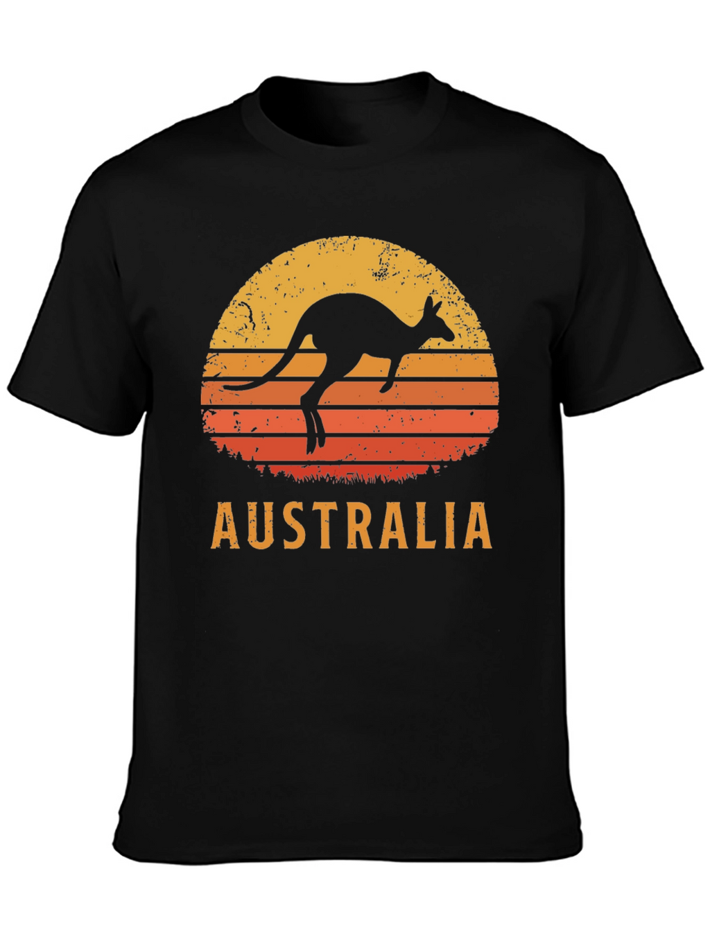 Australia Kangaroo Sunset Graphic T-Shirt