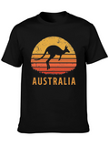 Australia Kangaroo Sunset Graphic T-Shirt