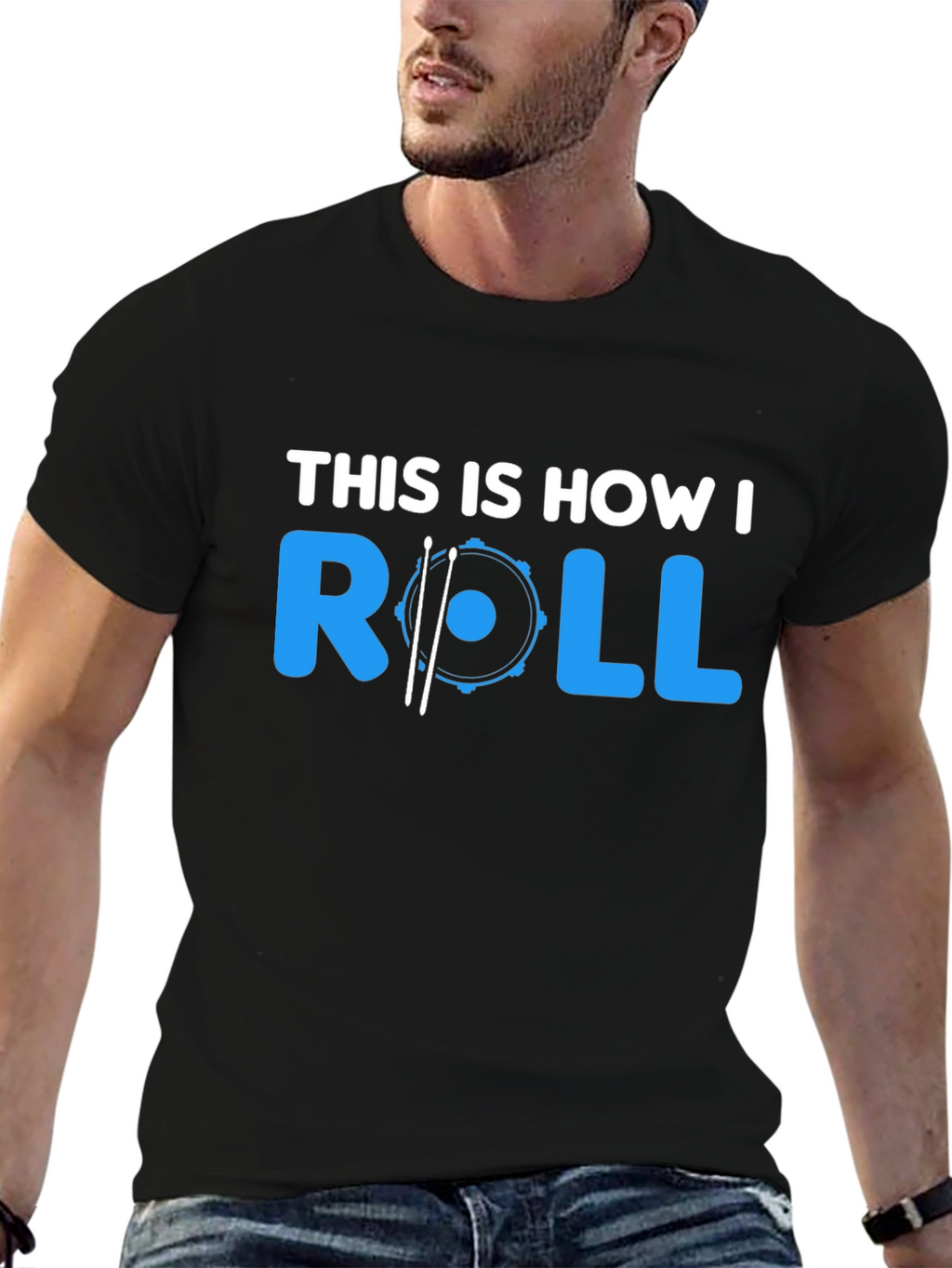 This Is How I Roll Drummer T-Shirt - Black