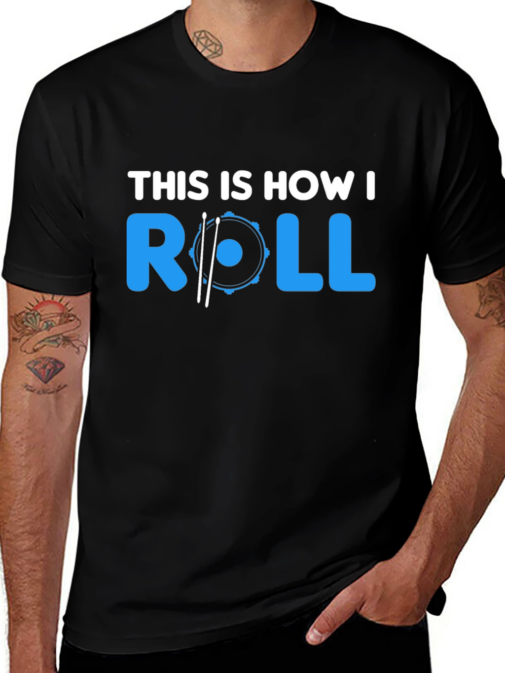 This Is How I Roll Drummer T-Shirt - Black