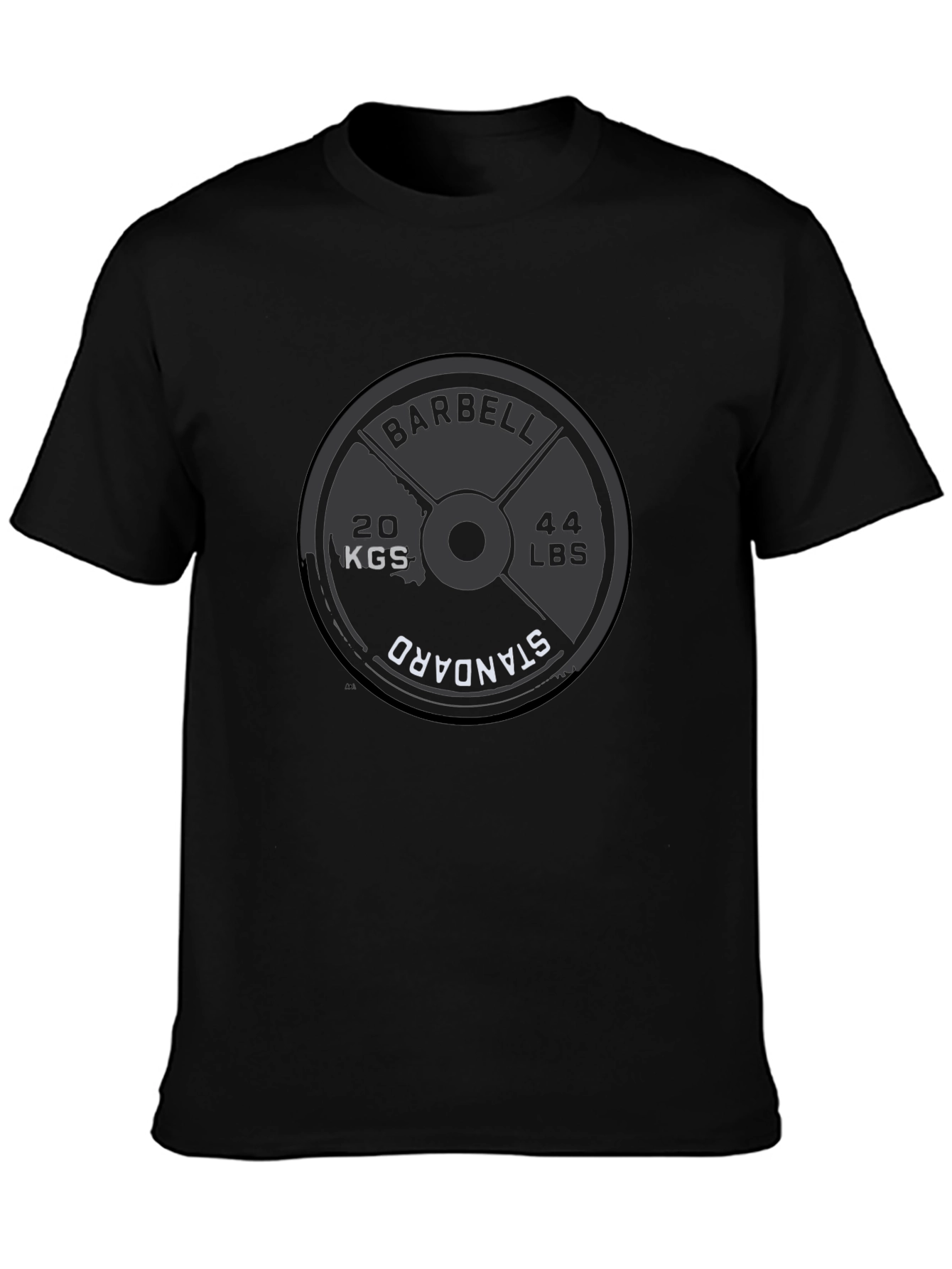 Barbell Weight Plate T-Shirt - Gym & Fitness Apparel
