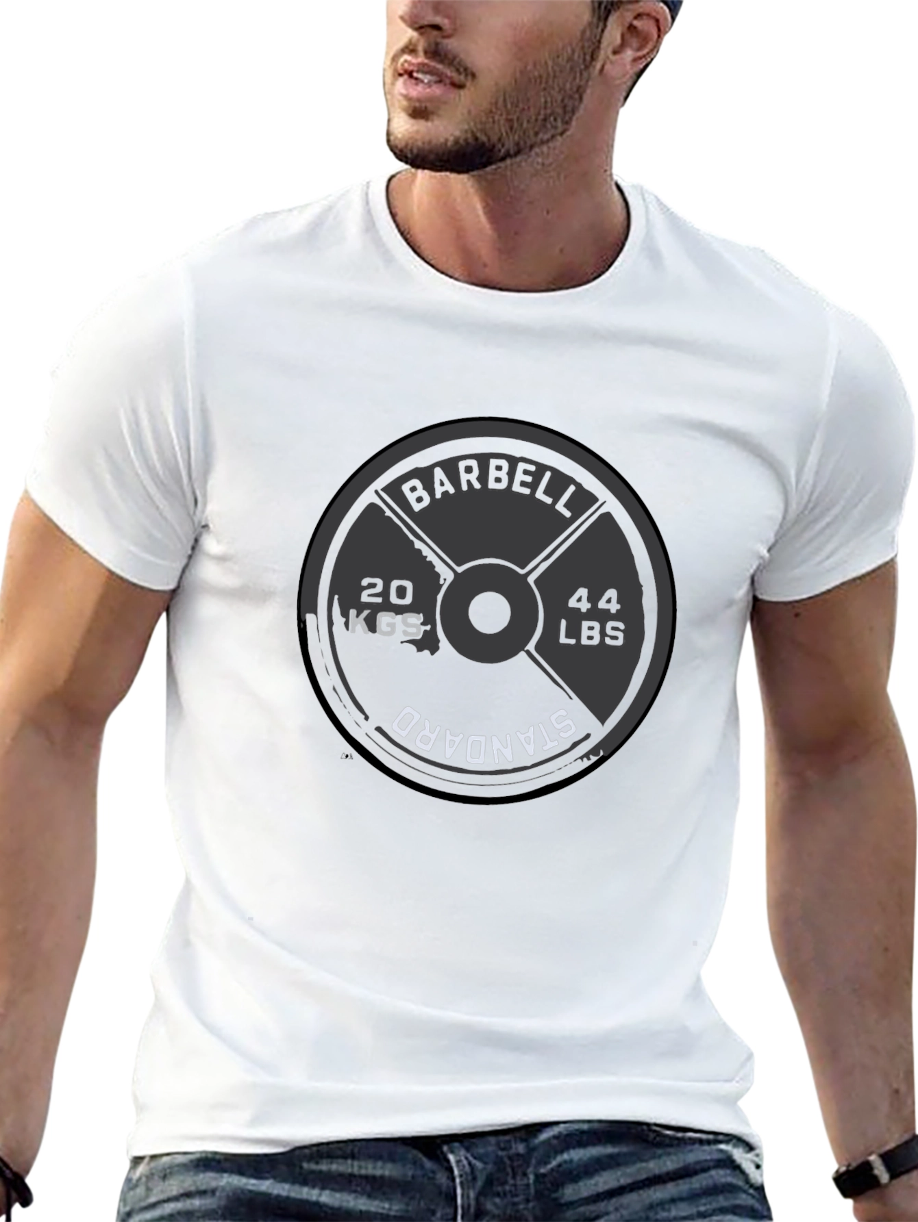 Barbell Weight Plate T-Shirt - Gym & Fitness Apparel