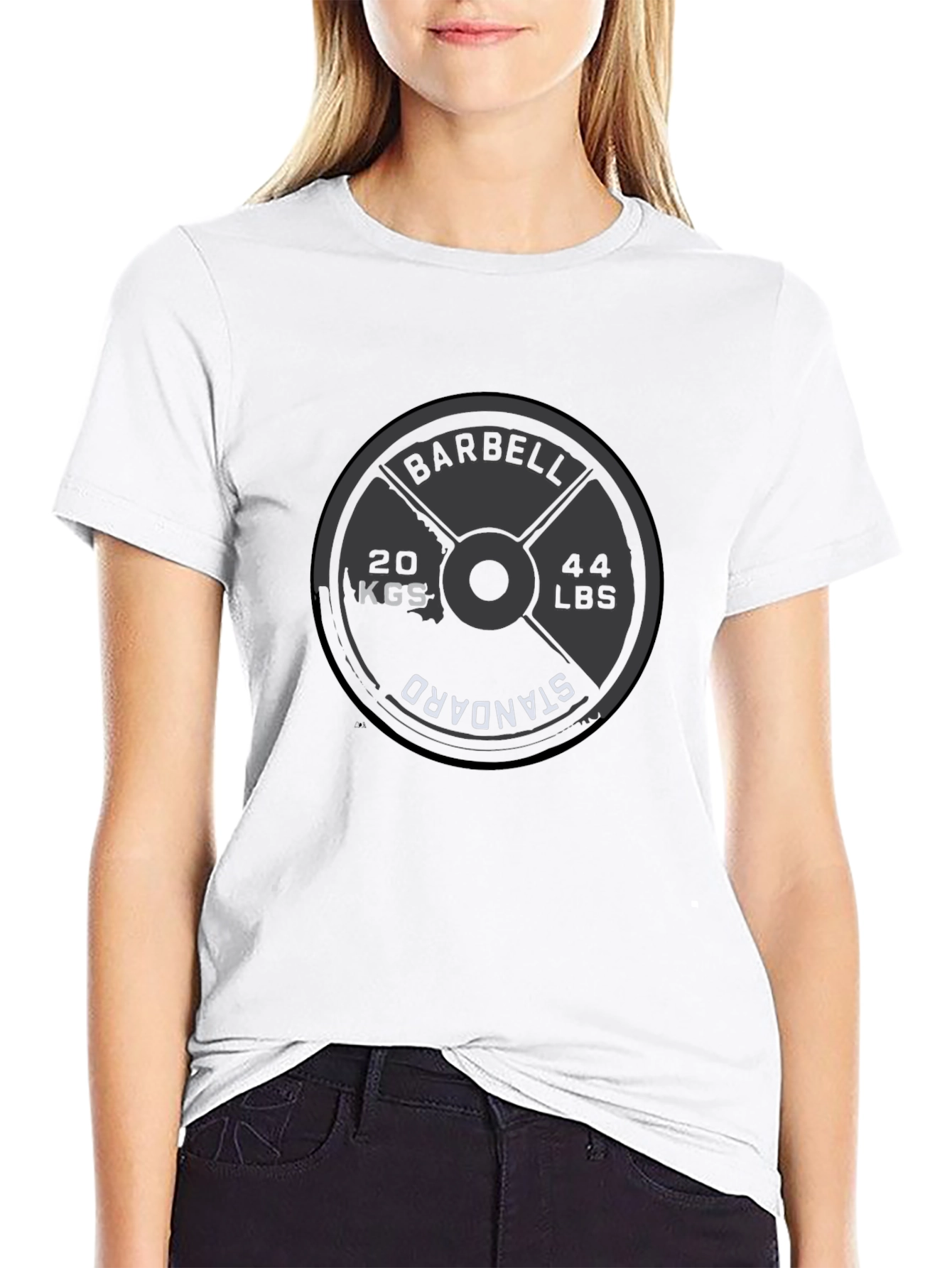 Barbell Weight Plate T-Shirt - Gym & Fitness Apparel