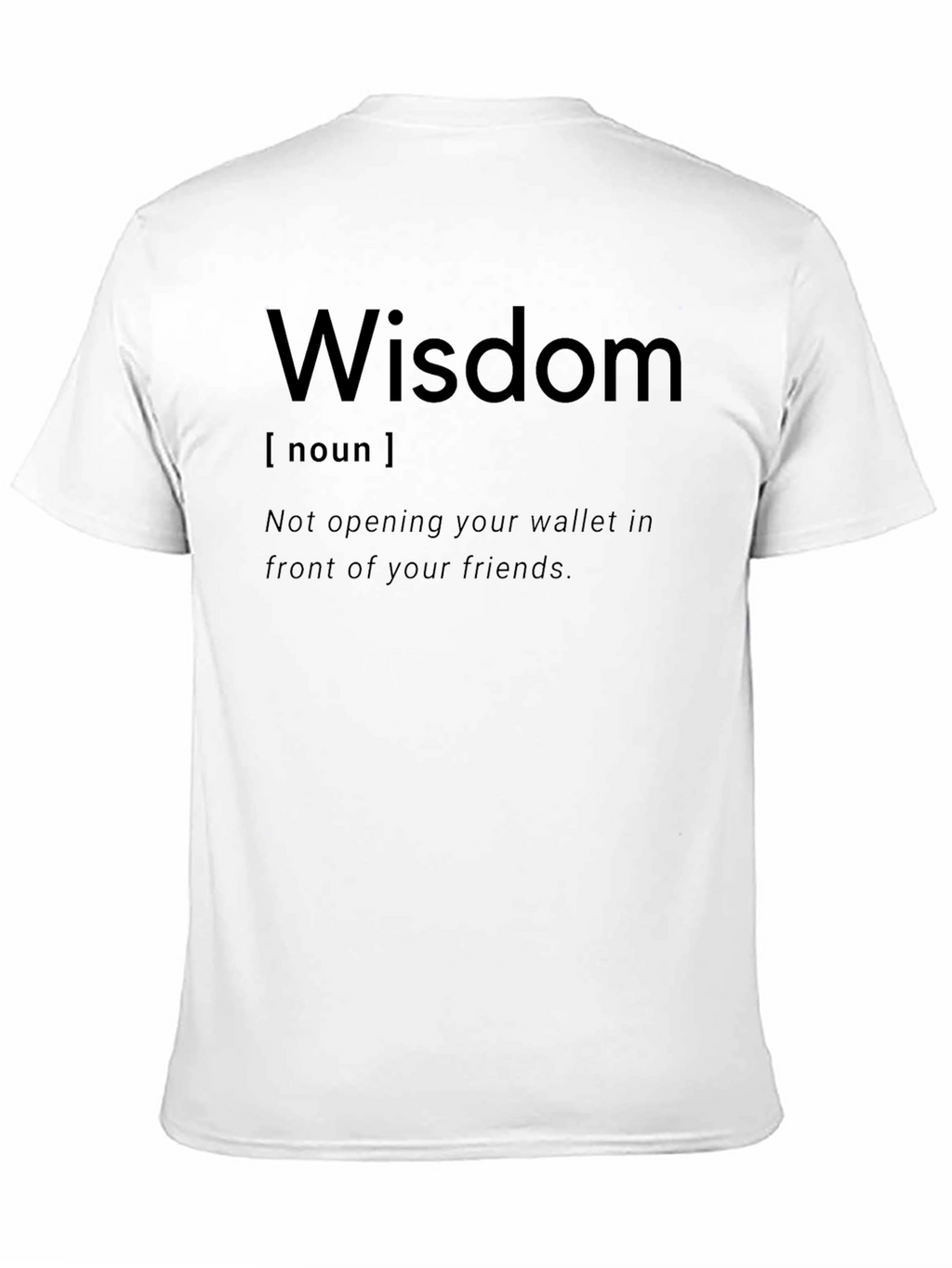 Wisdom Definition Graphic Tee - Black Cotton T-Shirt