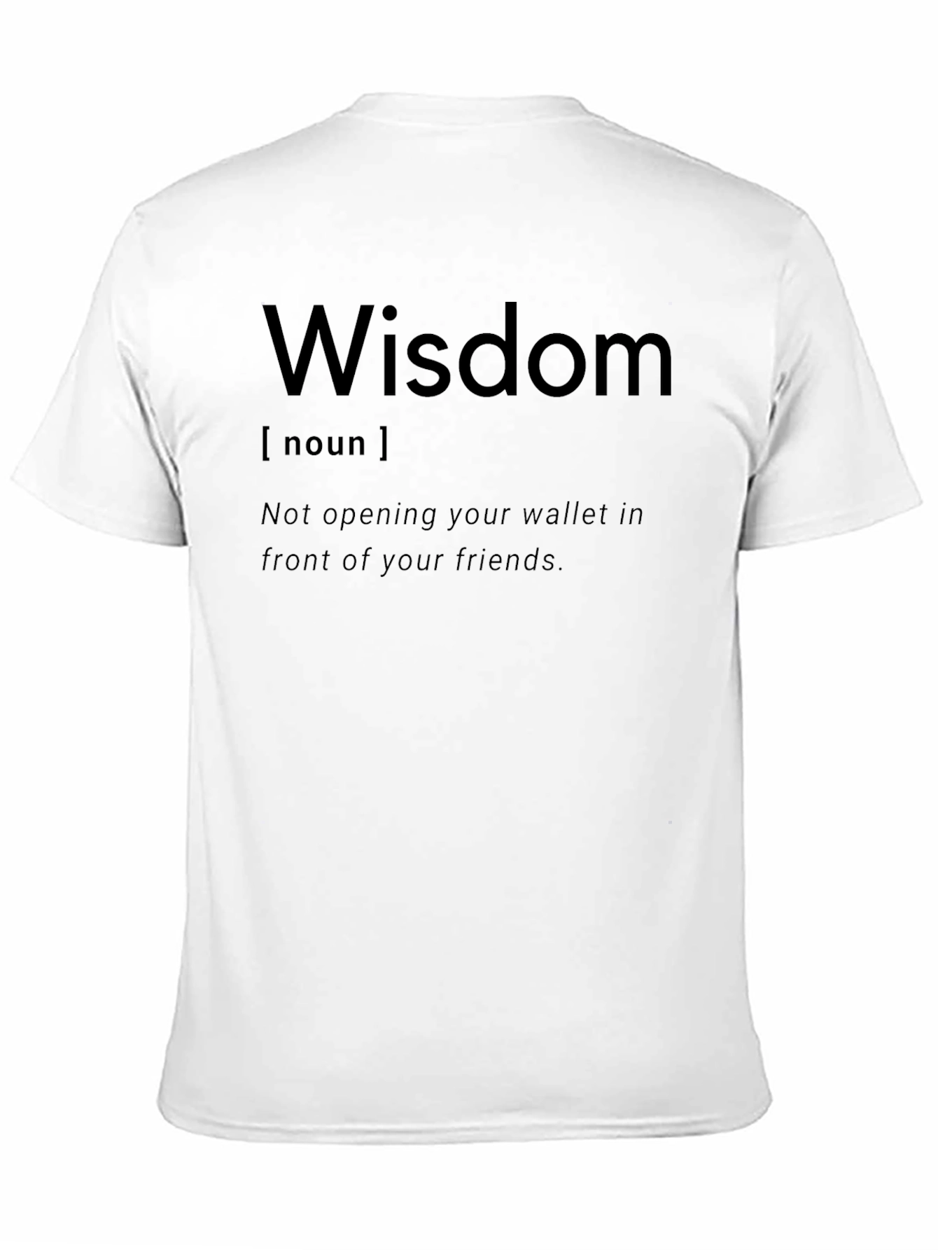 Wisdom Definition Graphic Tee - Black Cotton T-Shirt