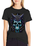 Steampunk Skull Graphic T-Shirt - Mens Black Tee