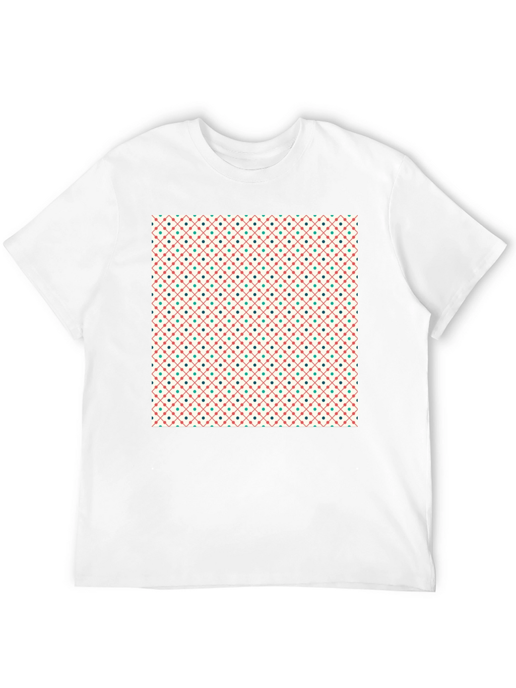 Retro Pattern Crew Neck T-Shirt