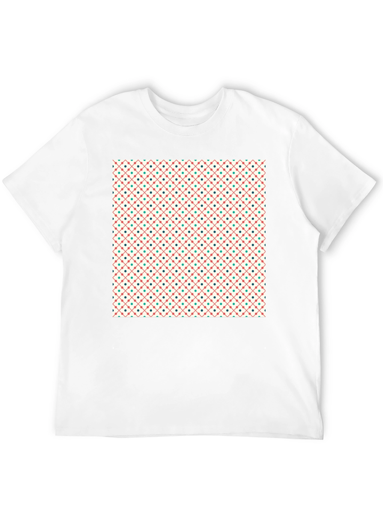 Retro Pattern Crew Neck T-Shirt