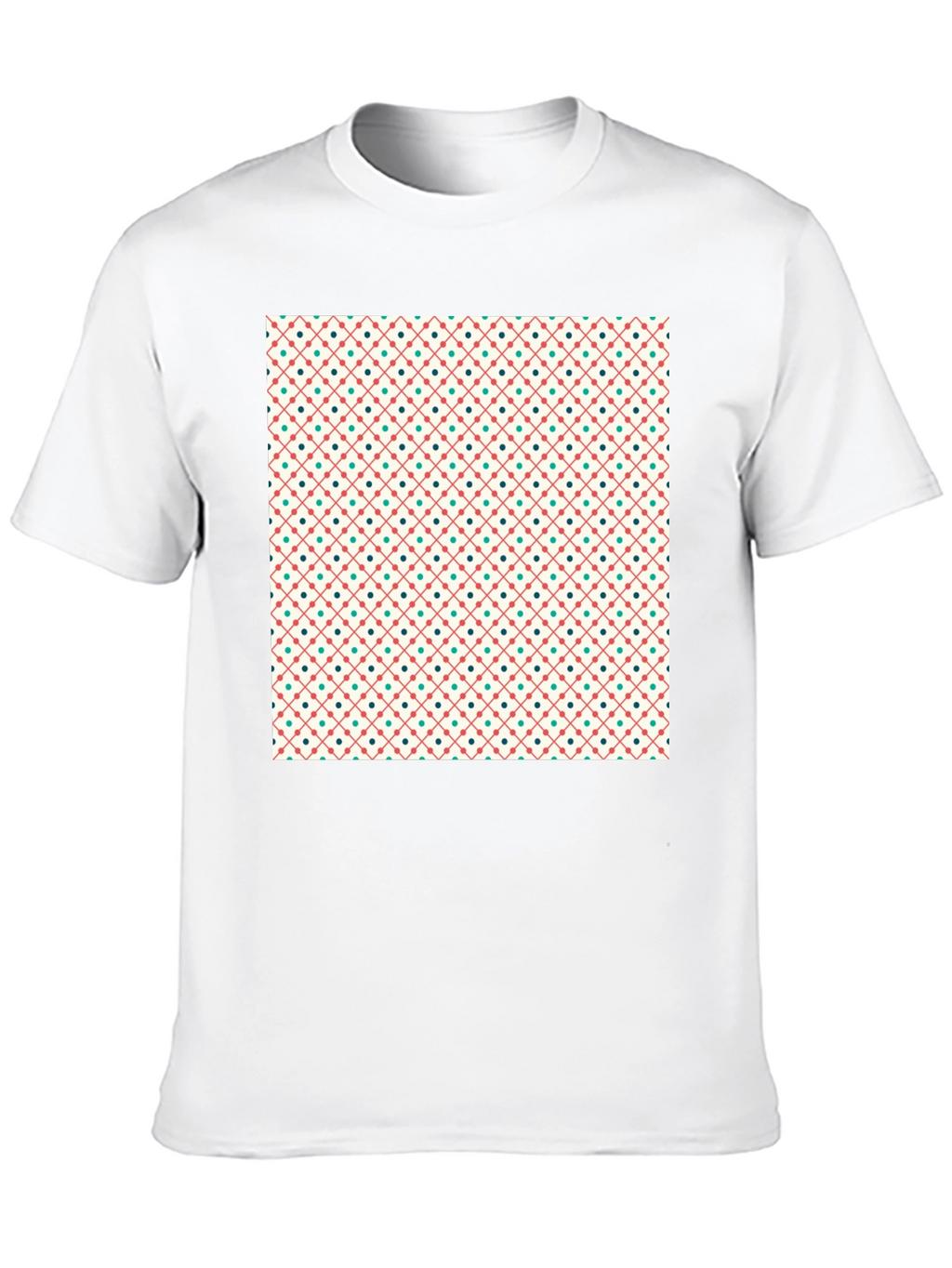 Retro Pattern Crew Neck T-Shirt