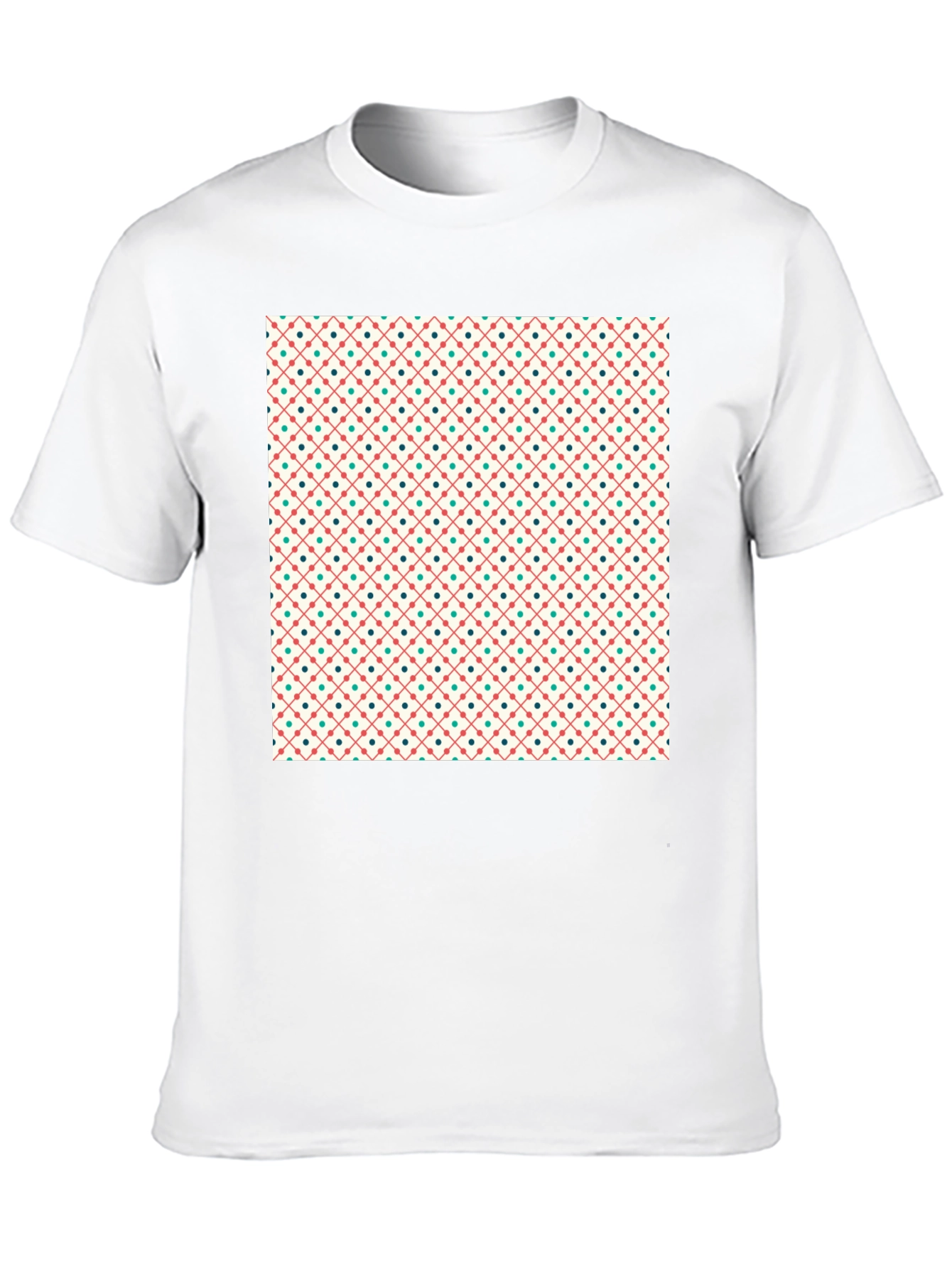 Retro Pattern Crew Neck T-Shirt