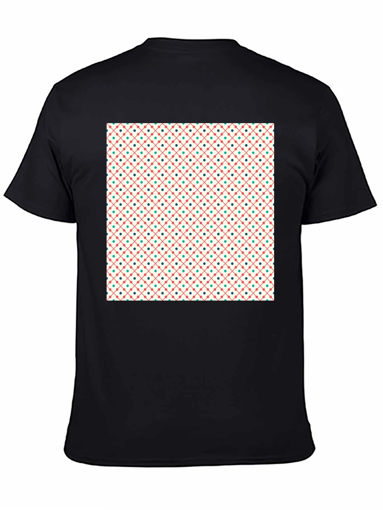 Retro Pattern Crew Neck T-Shirt