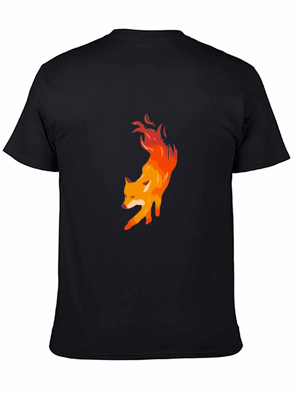 Fiery Fox Graphic Tee - Mens Black T-Shirt