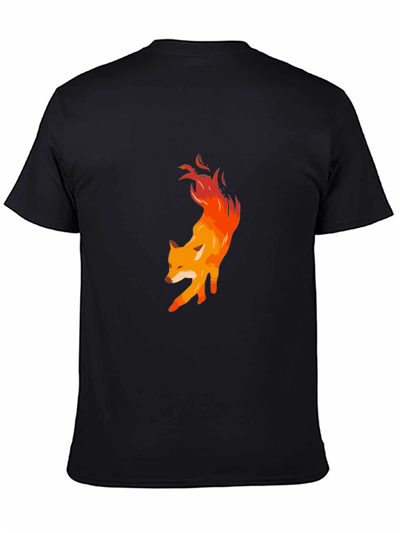 Fiery Fox Graphic Tee - Mens Black T-Shirt