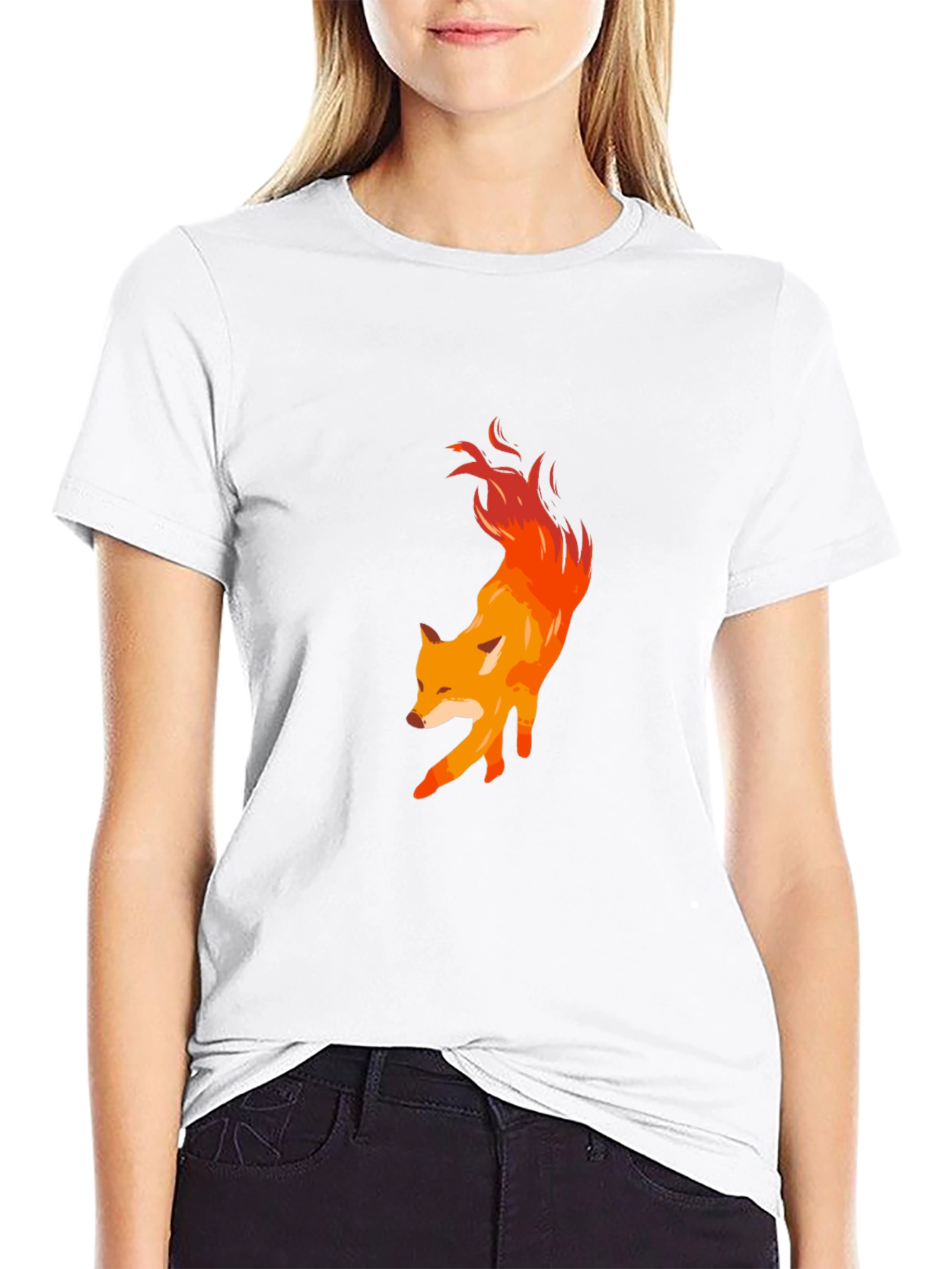 Fiery Fox Graphic Tee - Mens Black T-Shirt