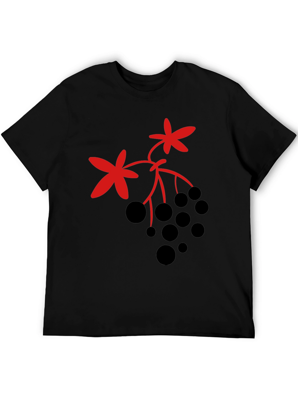 Berry Design Black T-Shirt