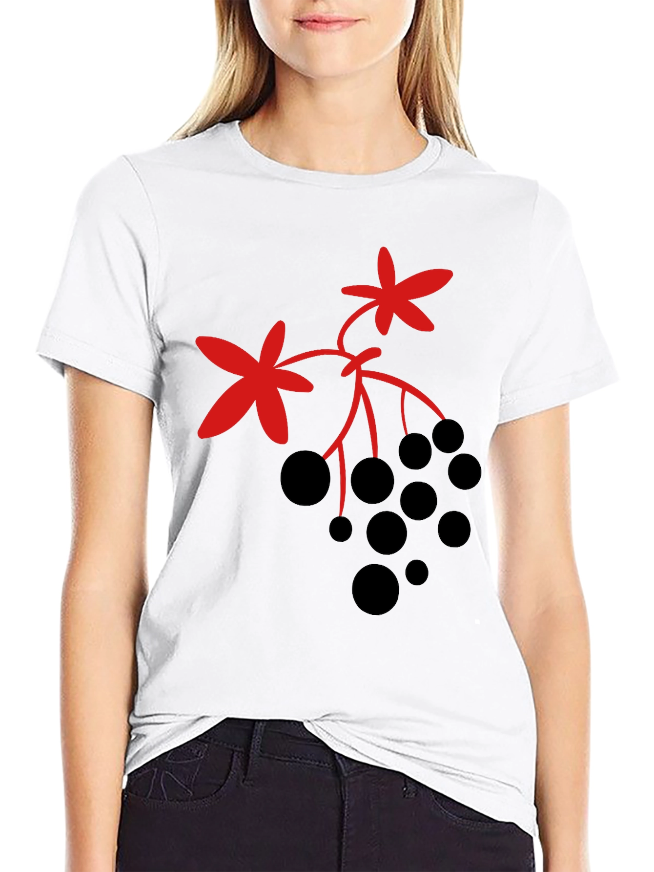 Berry Design Black T-Shirt