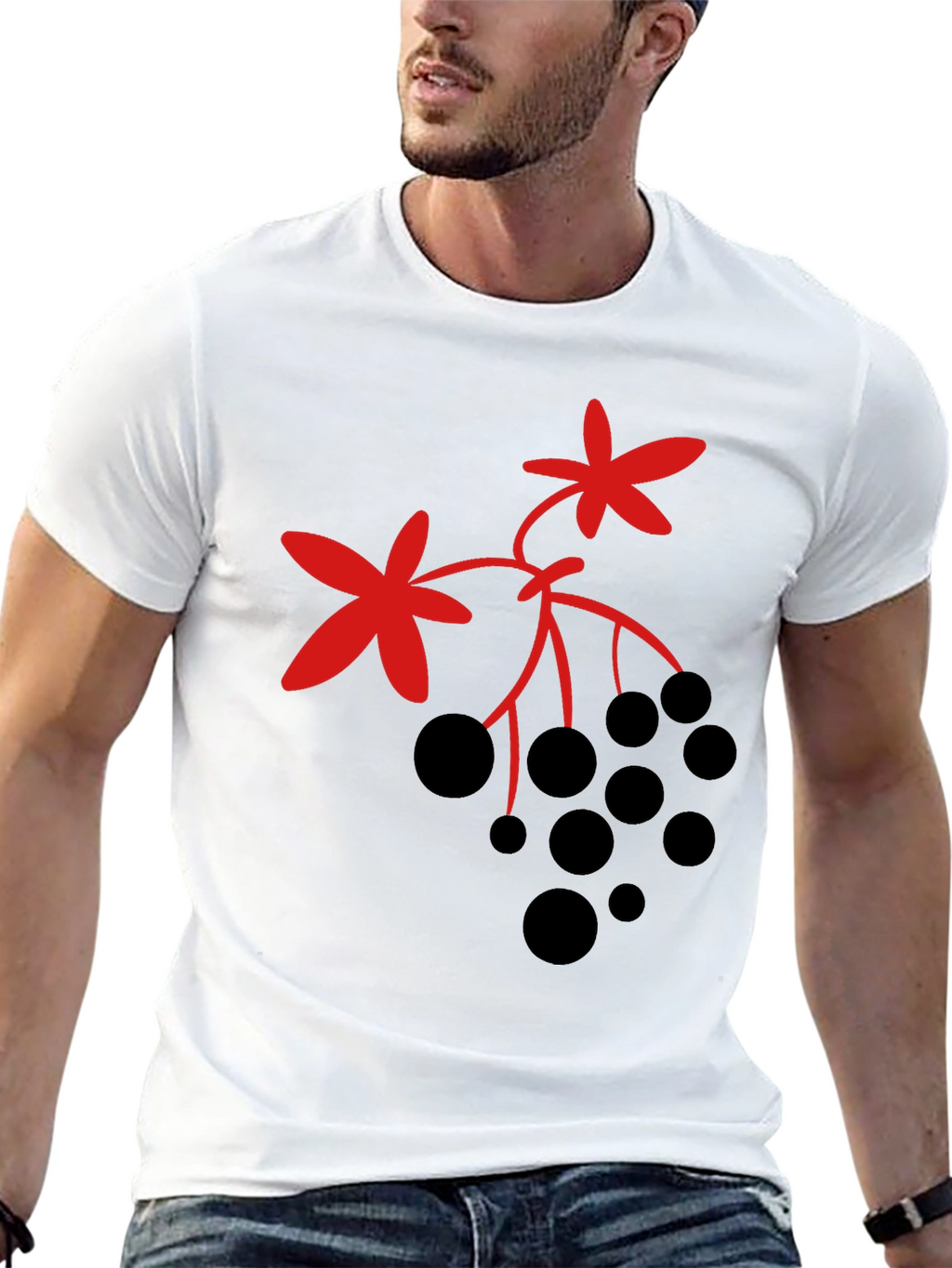 Berry Design Black T-Shirt