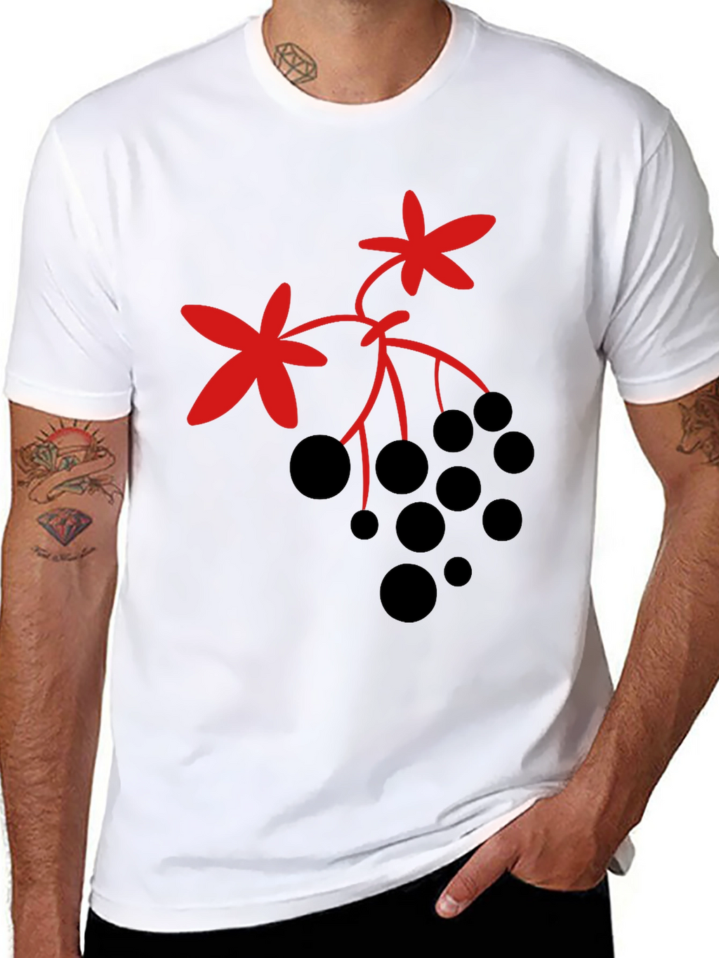 Berry Design Black T-Shirt