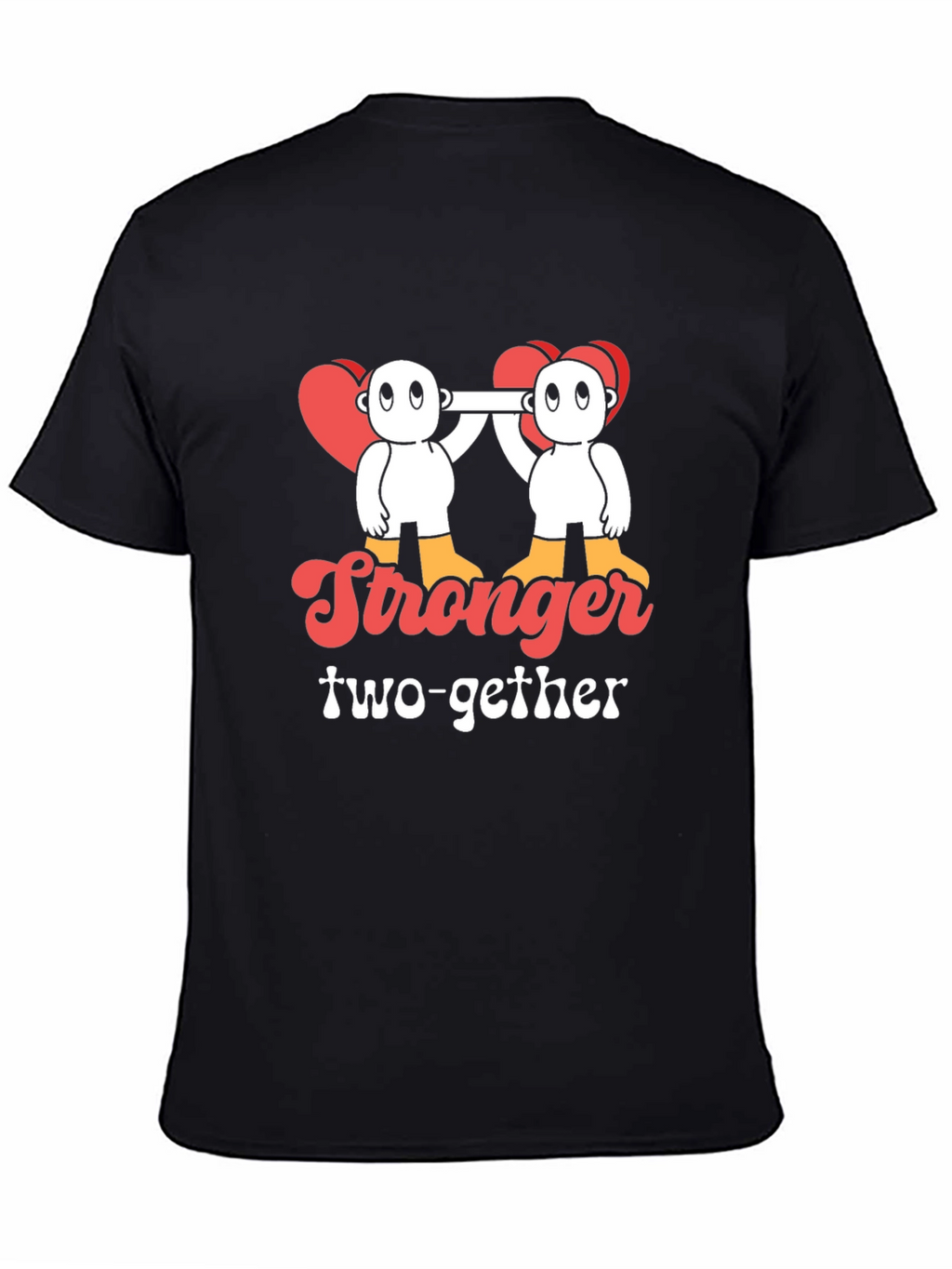 Stronger Together Graphic Tee - Black Cotton Blend