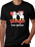 Stronger Together Graphic Tee - Black Cotton Blend