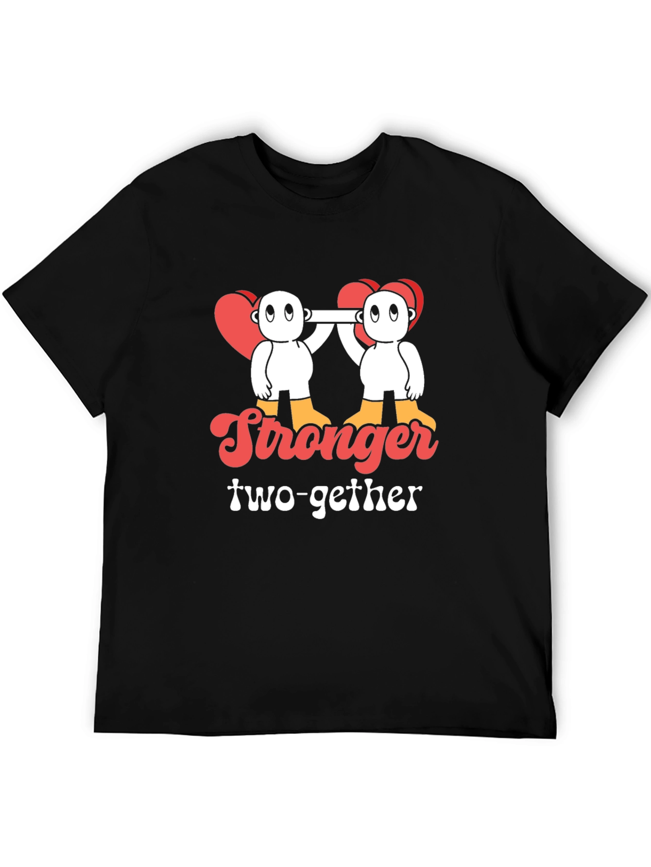 Stronger Together Graphic Tee - Black Cotton Blend