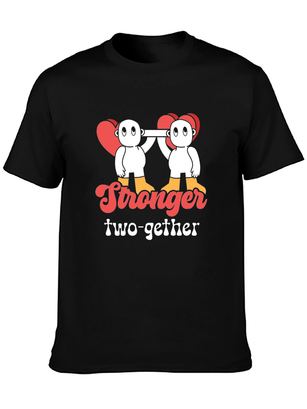 Stronger Together Graphic Tee - Black Cotton Blend