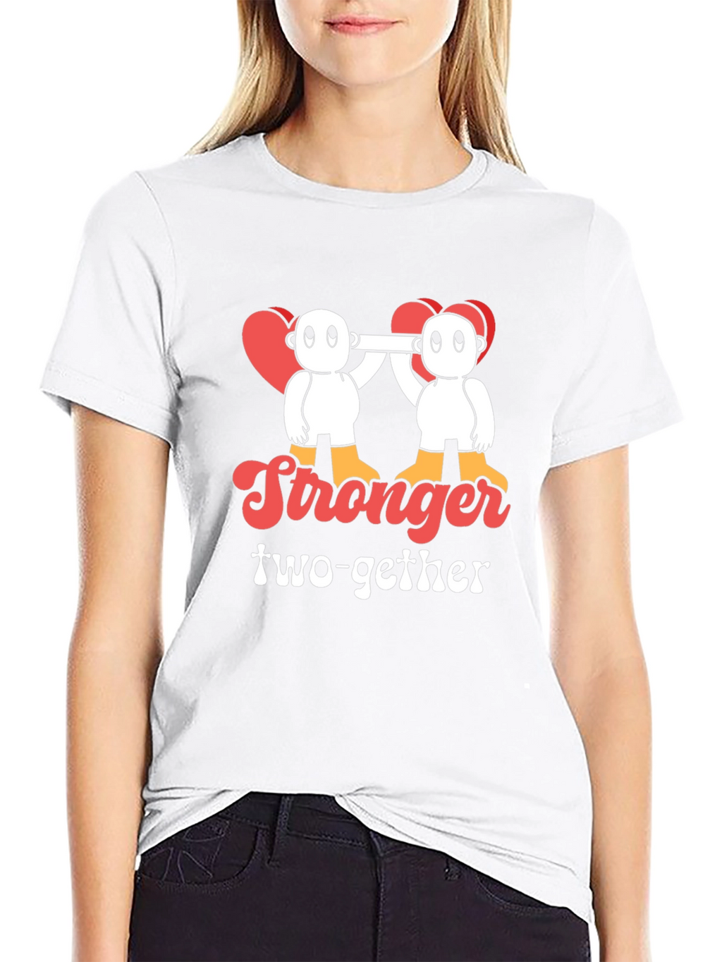 Stronger Together Graphic Tee - Black Cotton Blend