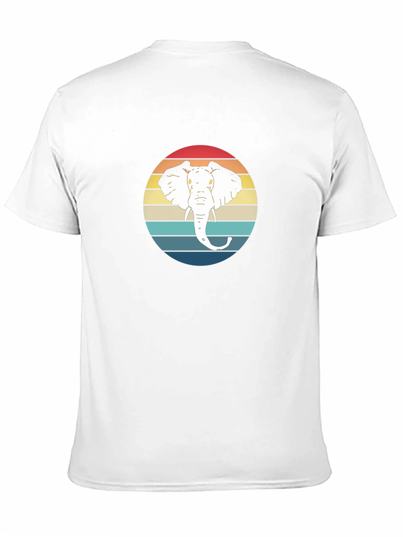 Elephant Sunset Graphic Tee - Black Cotton T-Shirt