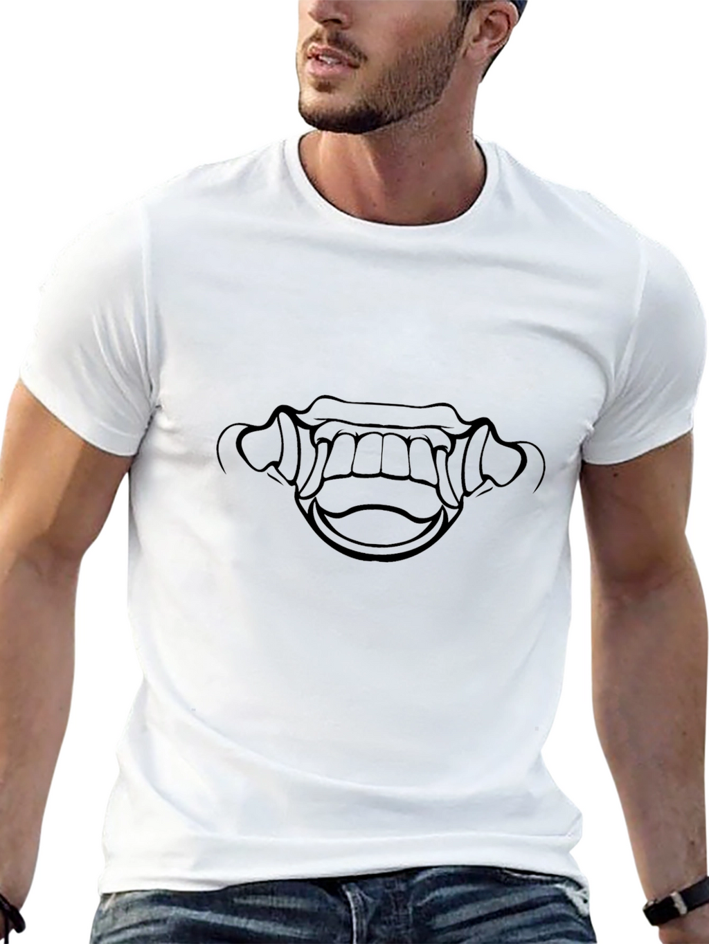 Graphic Tee - Monster Mouth Design
