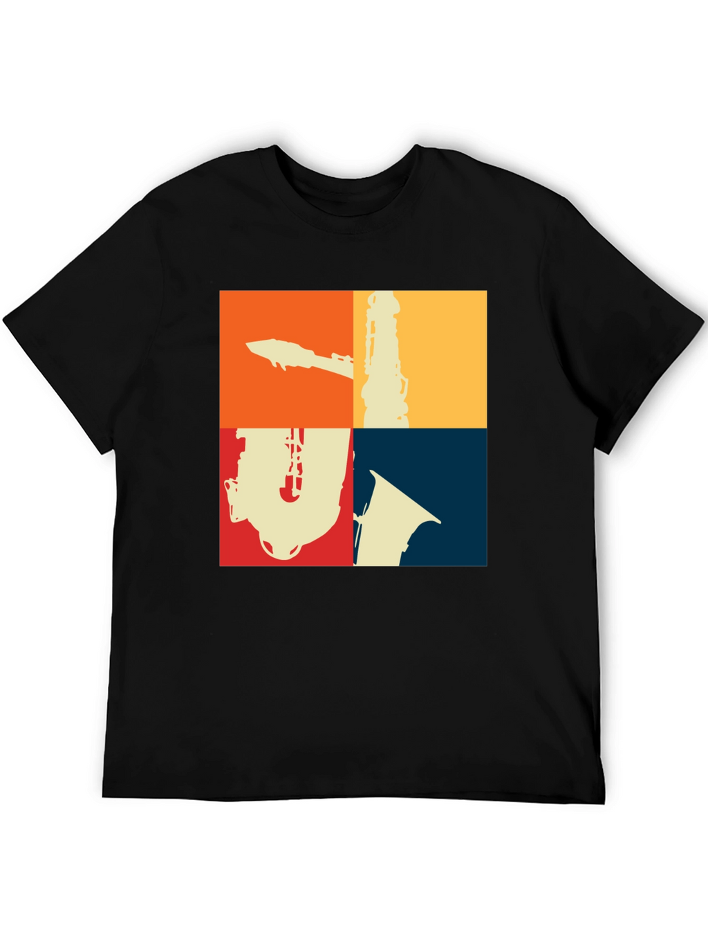 Retro Saxophone Instrument Graphic T-Shirt