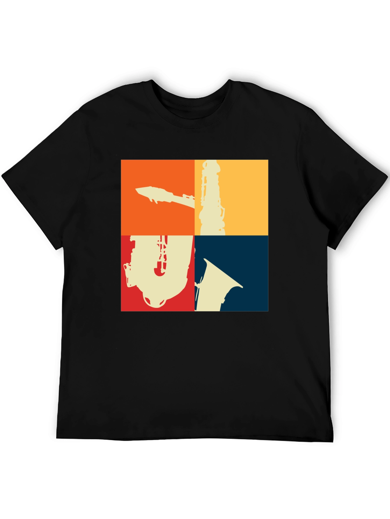 Retro Saxophone Instrument Graphic T-Shirt
