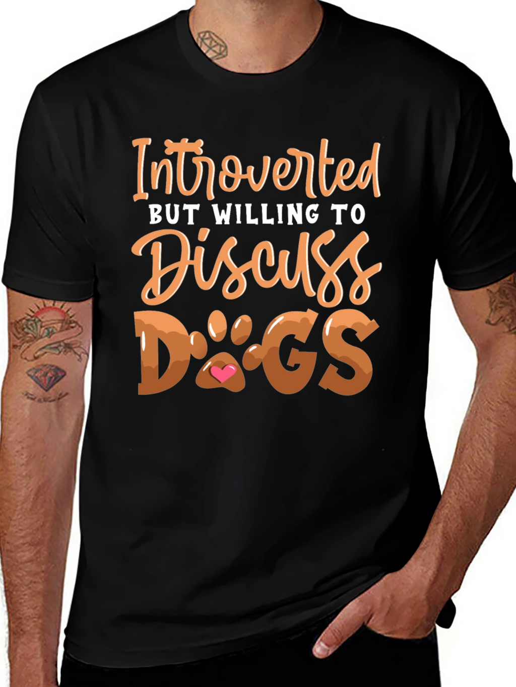 Introverted But Willing to Discuss Dogs T-Shirt