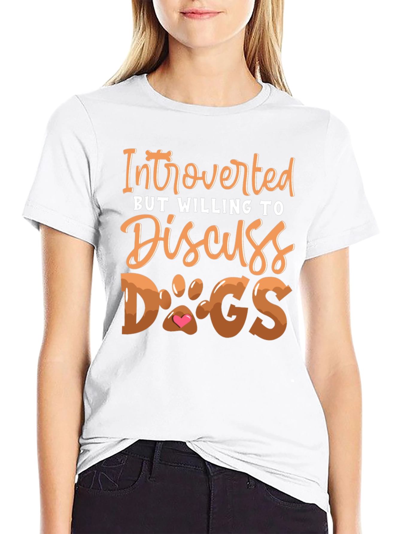 Introverted But Willing to Discuss Dogs T-Shirt