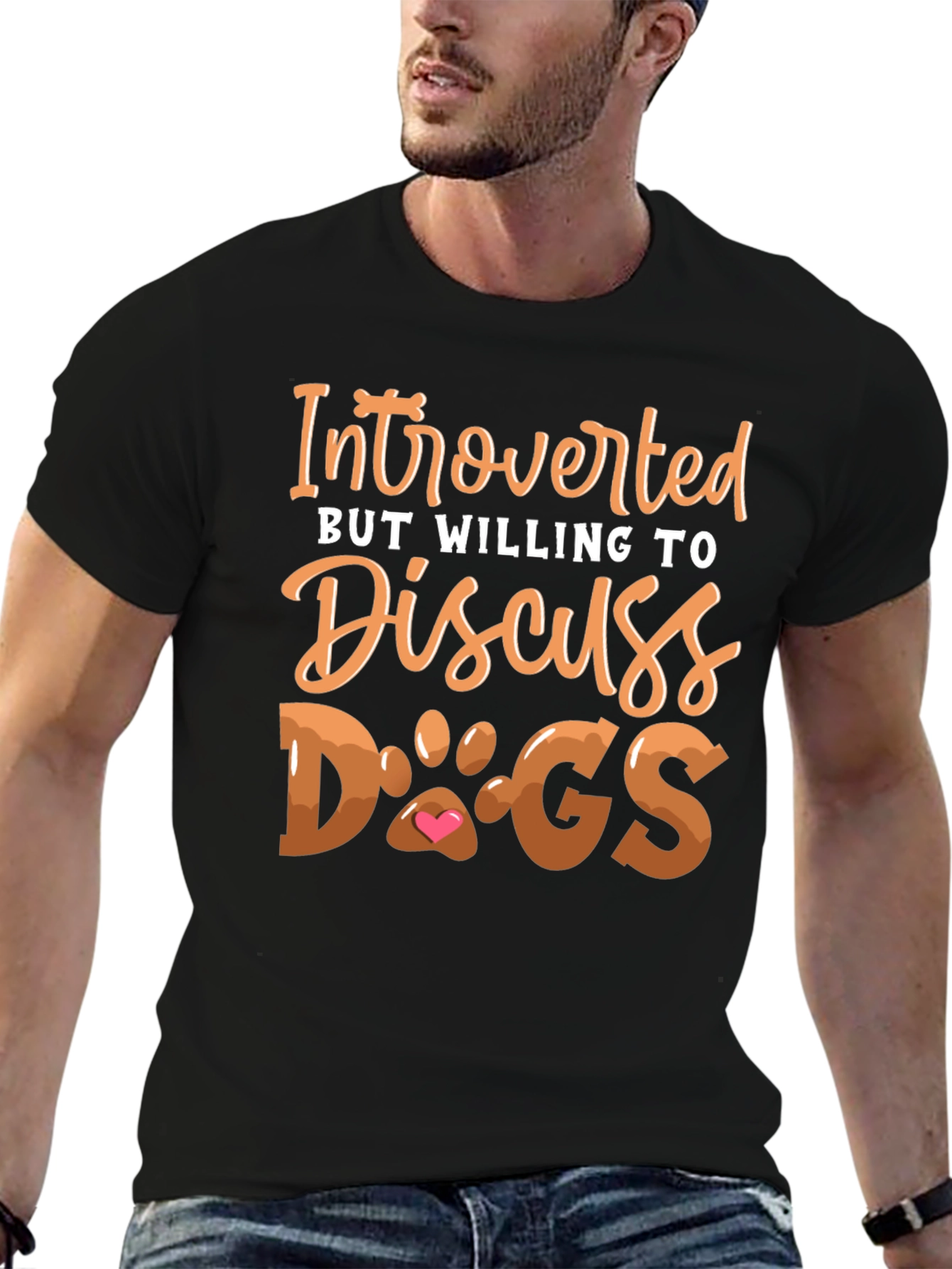 Introverted But Willing to Discuss Dogs T-Shirt