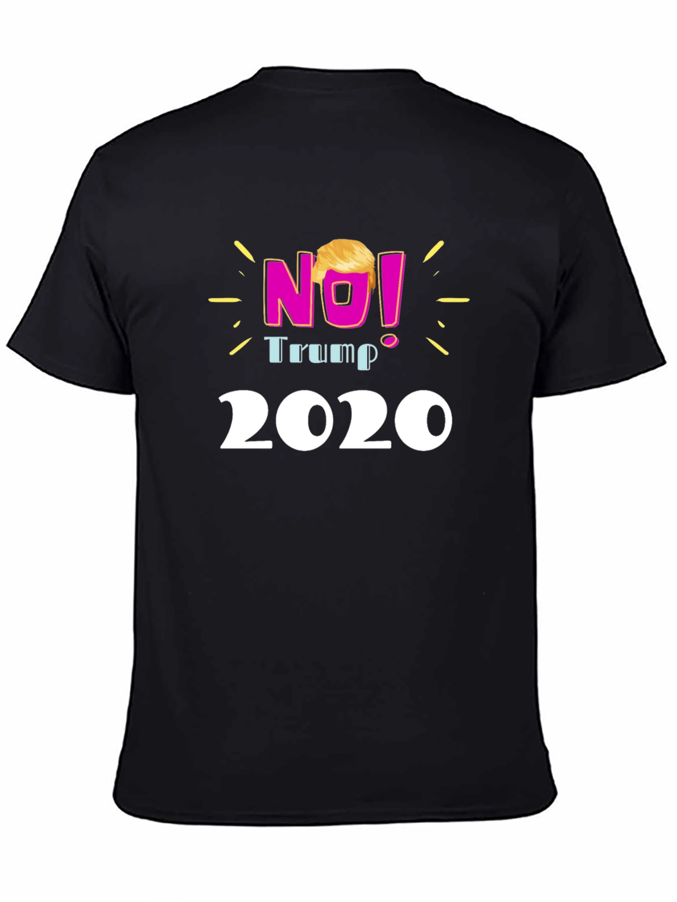 No! Trump 2020 Black T-Shirt