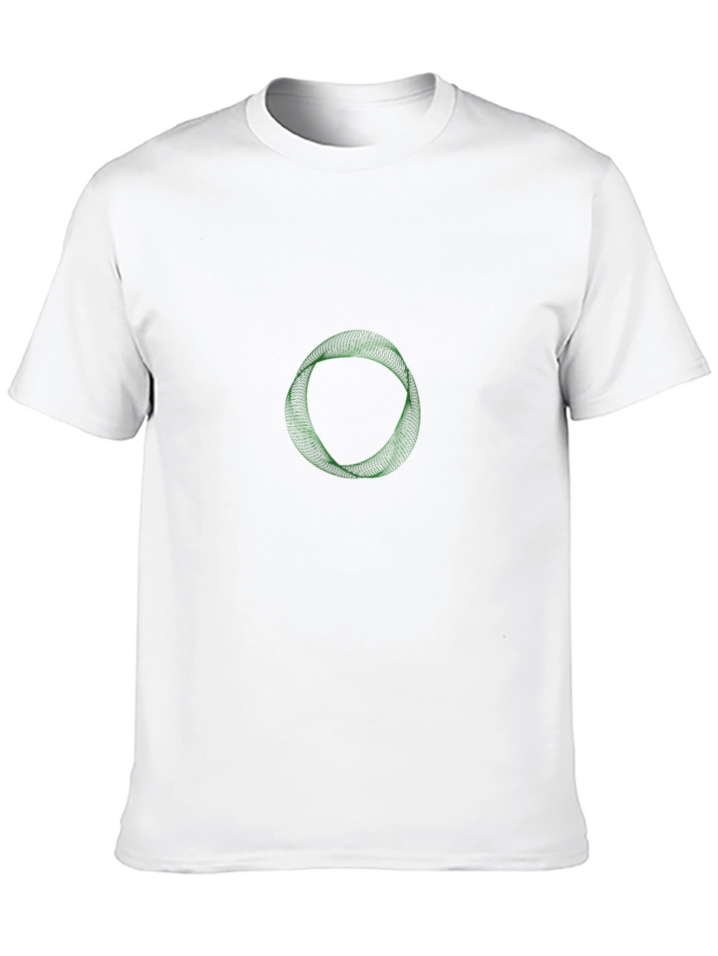 Geometric Mobius Strip Graphic Tee - Black