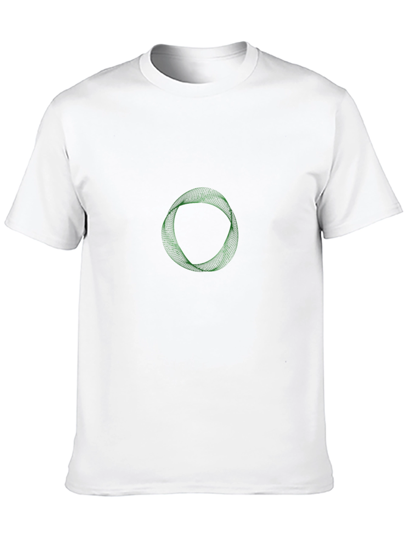 Geometric Mobius Strip Graphic Tee - Black