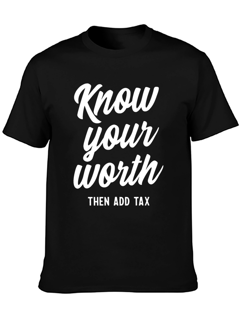 Know Your Worth Black Graphic Tee