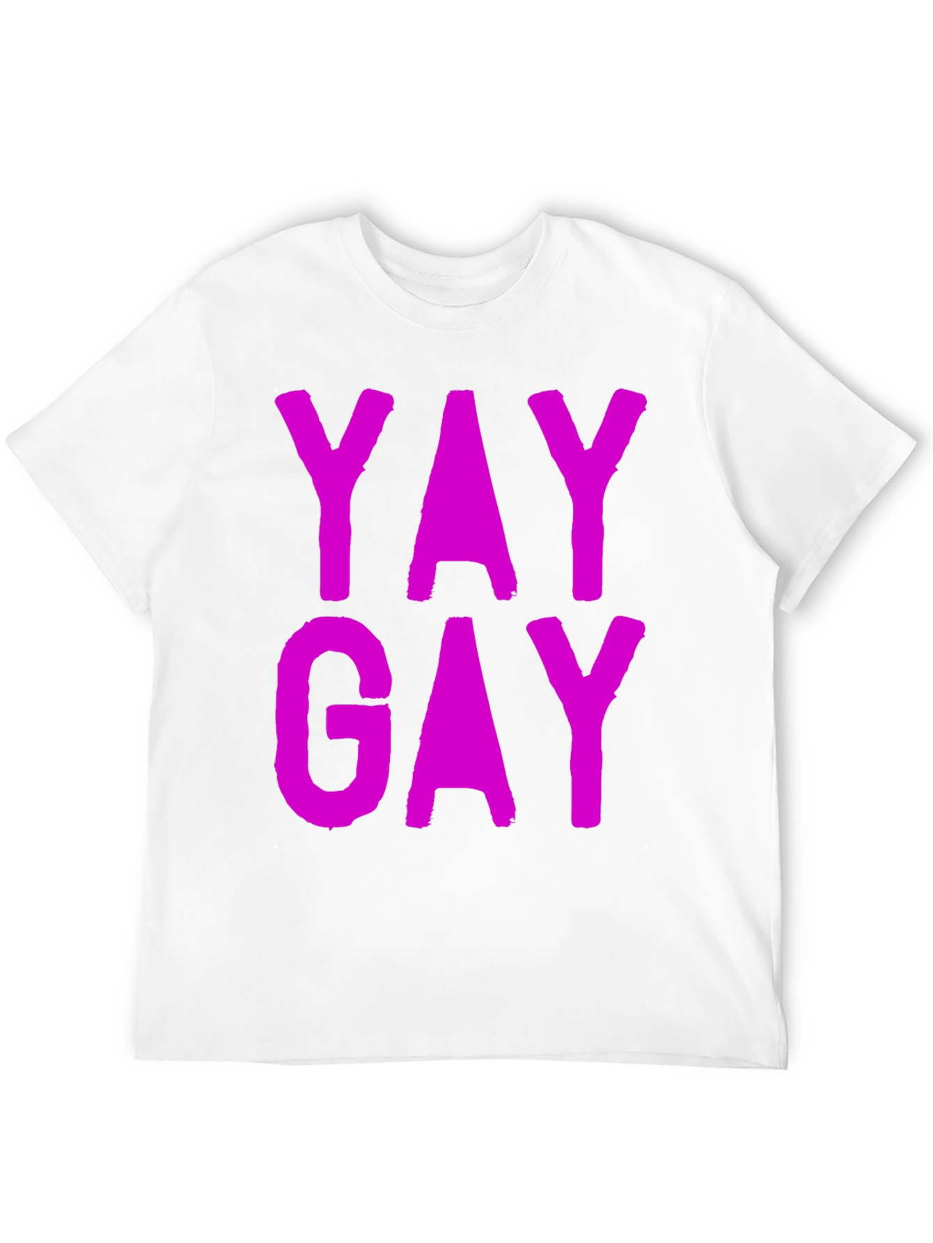 Yay Gay Black Cotton T-Shirt - Prideful Statement Tee