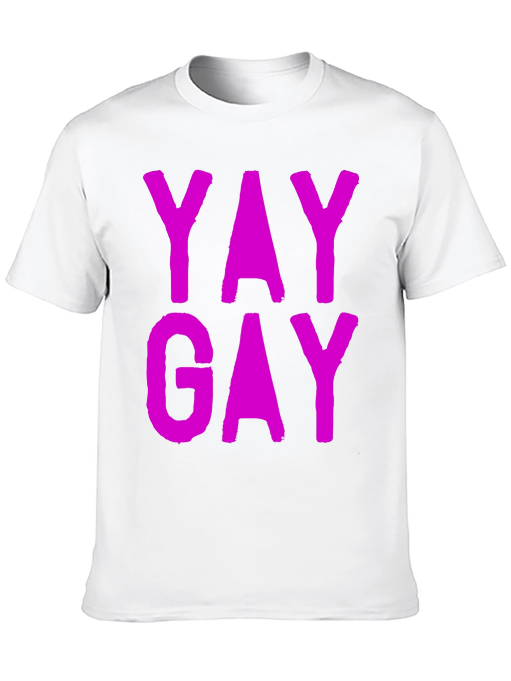 Yay Gay Black Cotton T-Shirt - Prideful Statement Tee