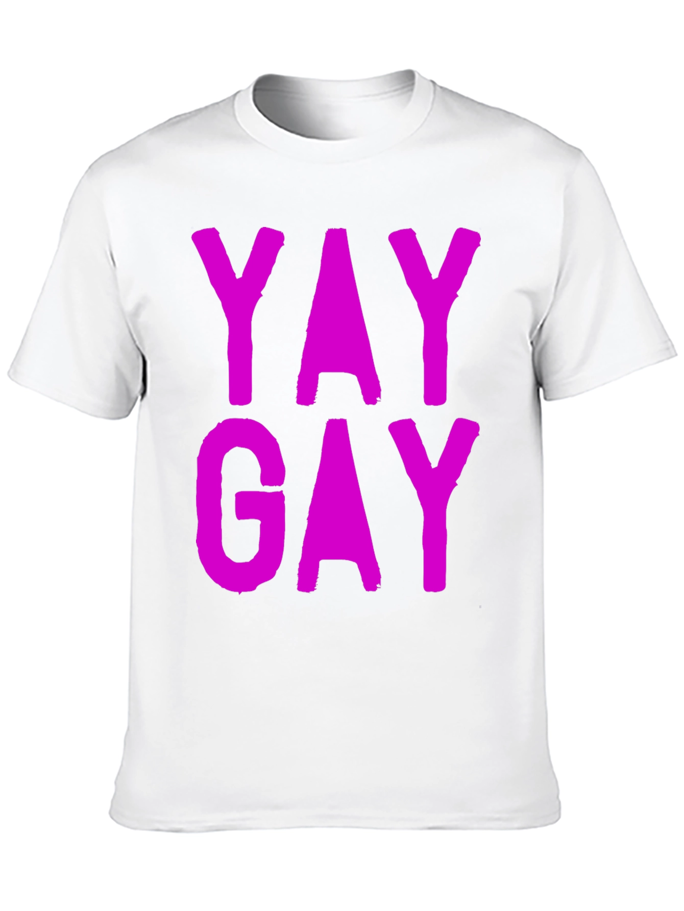 Yay Gay Black Cotton T-Shirt - Prideful Statement Tee