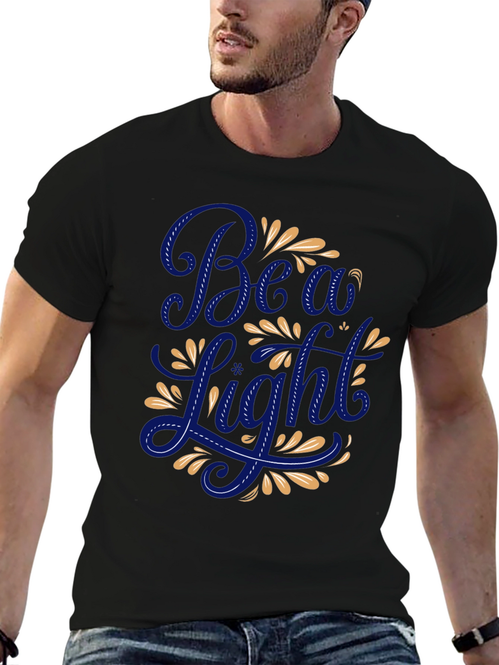 Beau Light Graphic T-Shirt - Premium Black Cotton Tee