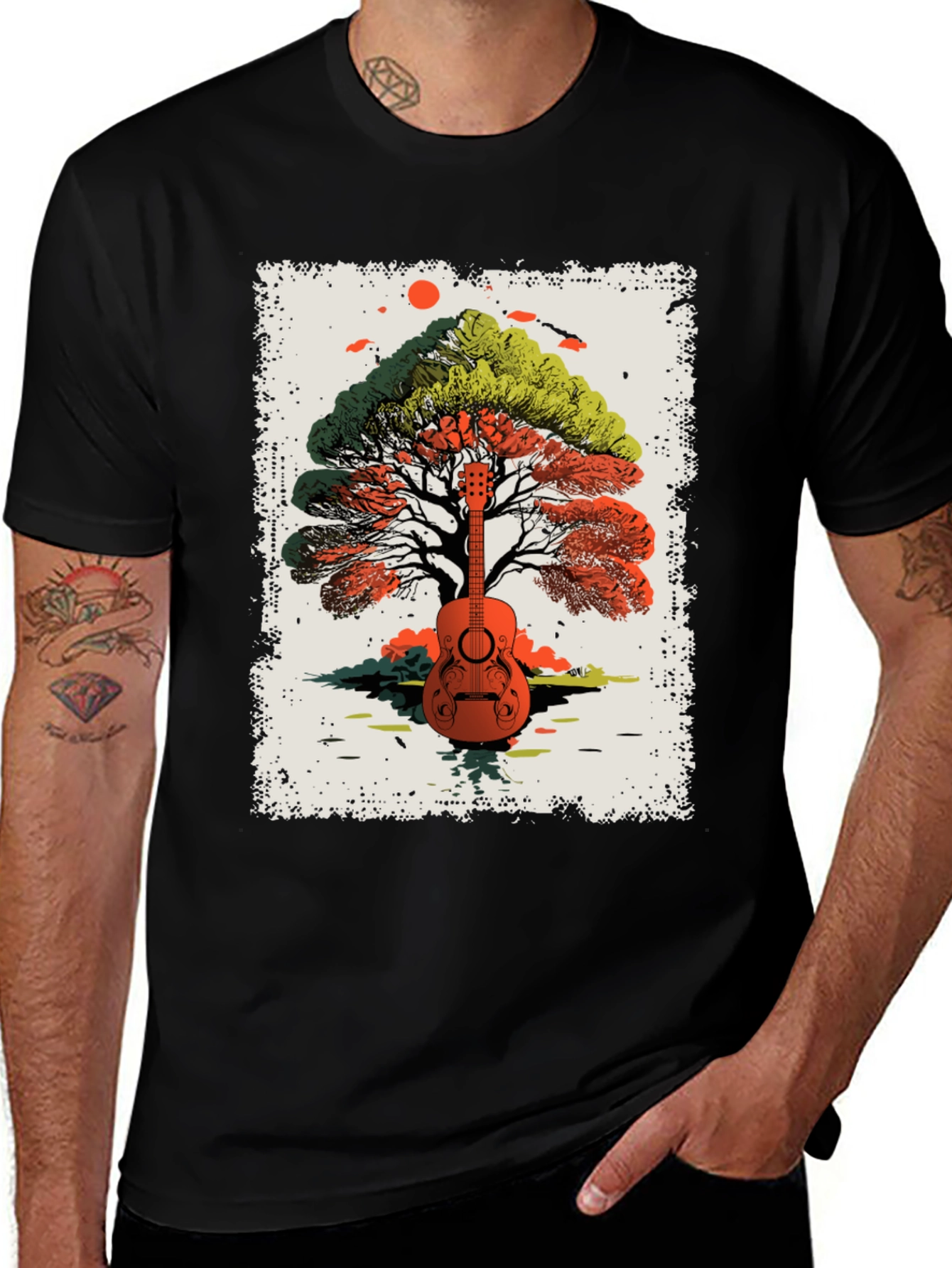 Guitar Tree Graphic Tee - Music Lovers T-Shirt